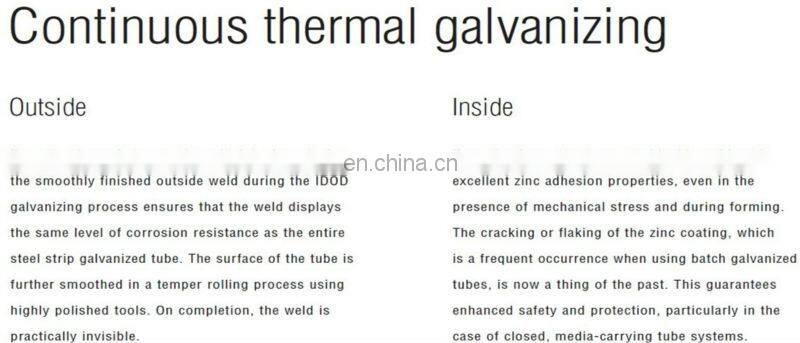 galvanized pipe hot dip galvanized steel pipe gi pipe