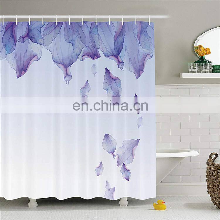 Unique High quality Fabric No liner needed Printed Shower Cutains