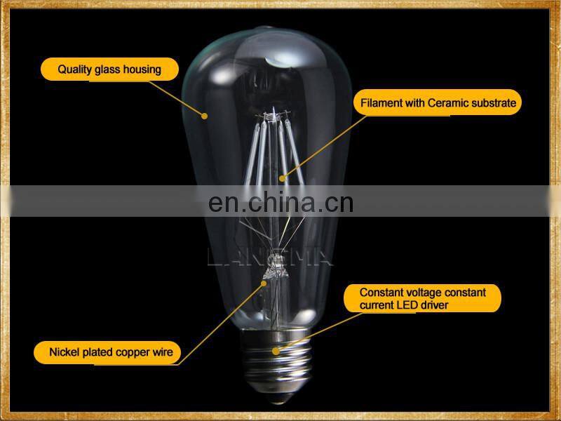 Colorful lights decorate christmas tree red green blue 3w/4w/5w st64 led filament bulb