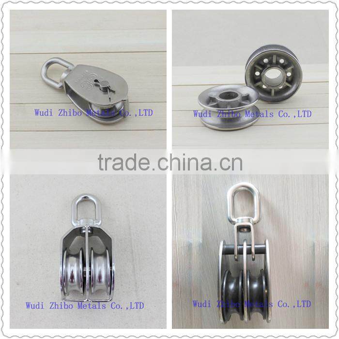 Wholesale stainless steel wire rope pulley wheels/bolck,swivel block 314