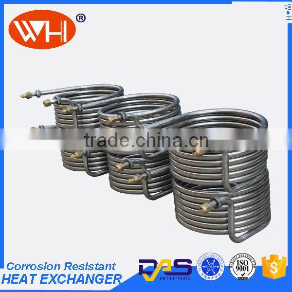 Economical titanium chiller coil, titanium heater