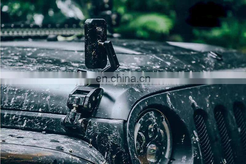 Offroad Hood side auxiliary mirror for Jeep Wrangler JK &JL 18+ Sand board mirror