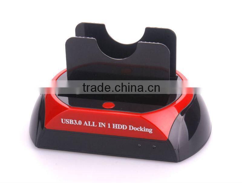 2013 hot-sell Dual 2.5/3.5 inch 2xsata to usb3.0 hdd docking