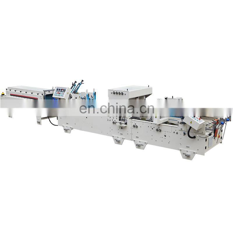 YZFG600/800 High Speed Pre-folding Automatic chocolate dessert packaging paper Carton Box Folder and Gluer with Prefold System