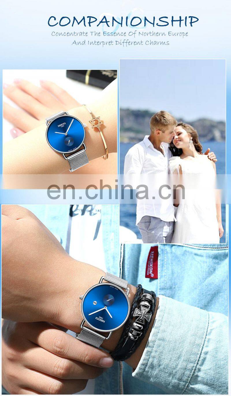 NIBOSI Brand Luxury Lover Watch Pair Waterproof Men Women Couple Watch Quartz Wristwatch Male Female Bracelet Relogio Masculino