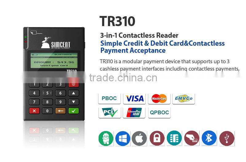 EMV PCI wireless magnetic stripe card reader