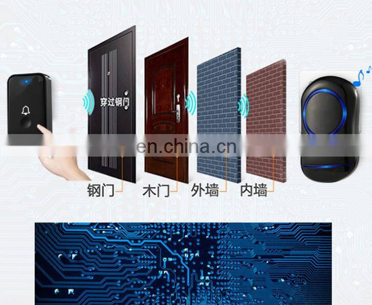 Best wireless doorbell 300m long distance waterproof no battery push button doorbell