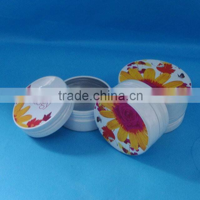 Empty aluminum screw jar for sale,cosmetic/hand cream/hair wax aluminum jar container
