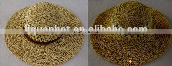 fashion design crochet paper hat / dress hat / summer hat