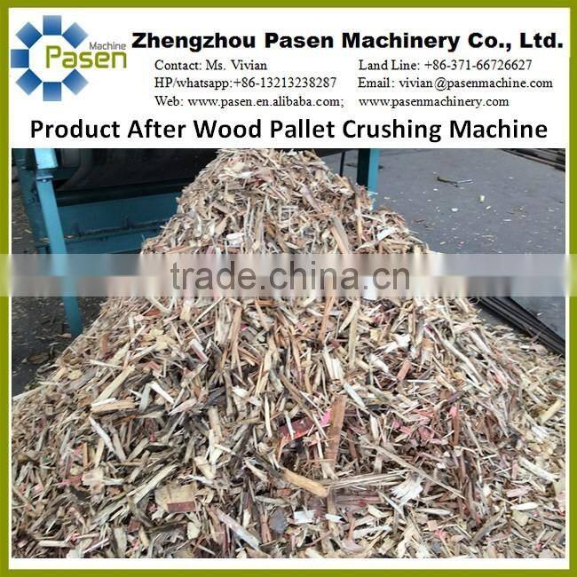 Pasen Machinery Wood Pallet Crusher/Wood Pallet into Wood Sawdust Crushing Machine/Wood Pallet Crusher Grinder Machine