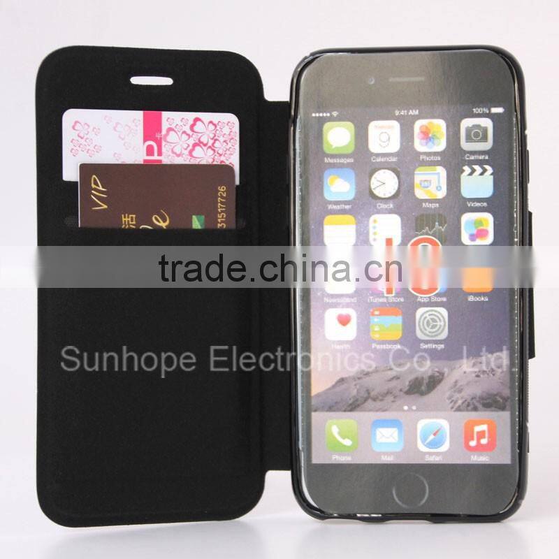 pu leather wallet cases with cards holder for iphone 6 6S leather cover
