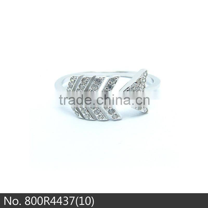Perfect workmanship korea styles sterling silver jewelry gold plated small arrow rings for girls