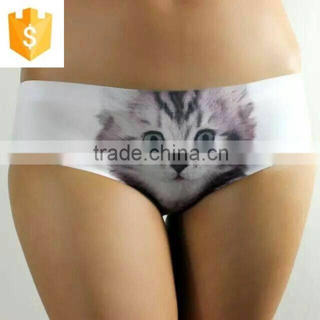 Ladies underpants women's boxes 3D print panty laser cut panty new design