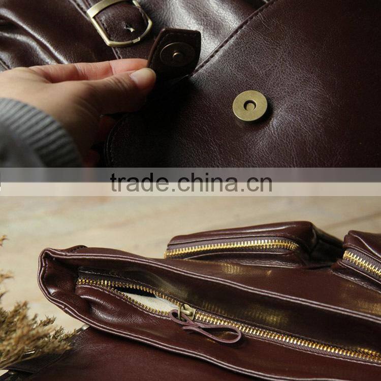 High Quality Women Vintage Leather Satchel Bag