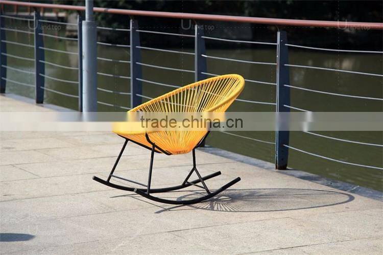 Modern Design Oversize Moon Chair Outdoor Rattan Wicker Garden Rocking Chair