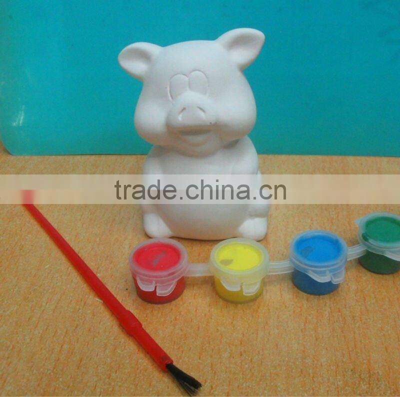Kids diy ceramic dolomite car paint color with brush