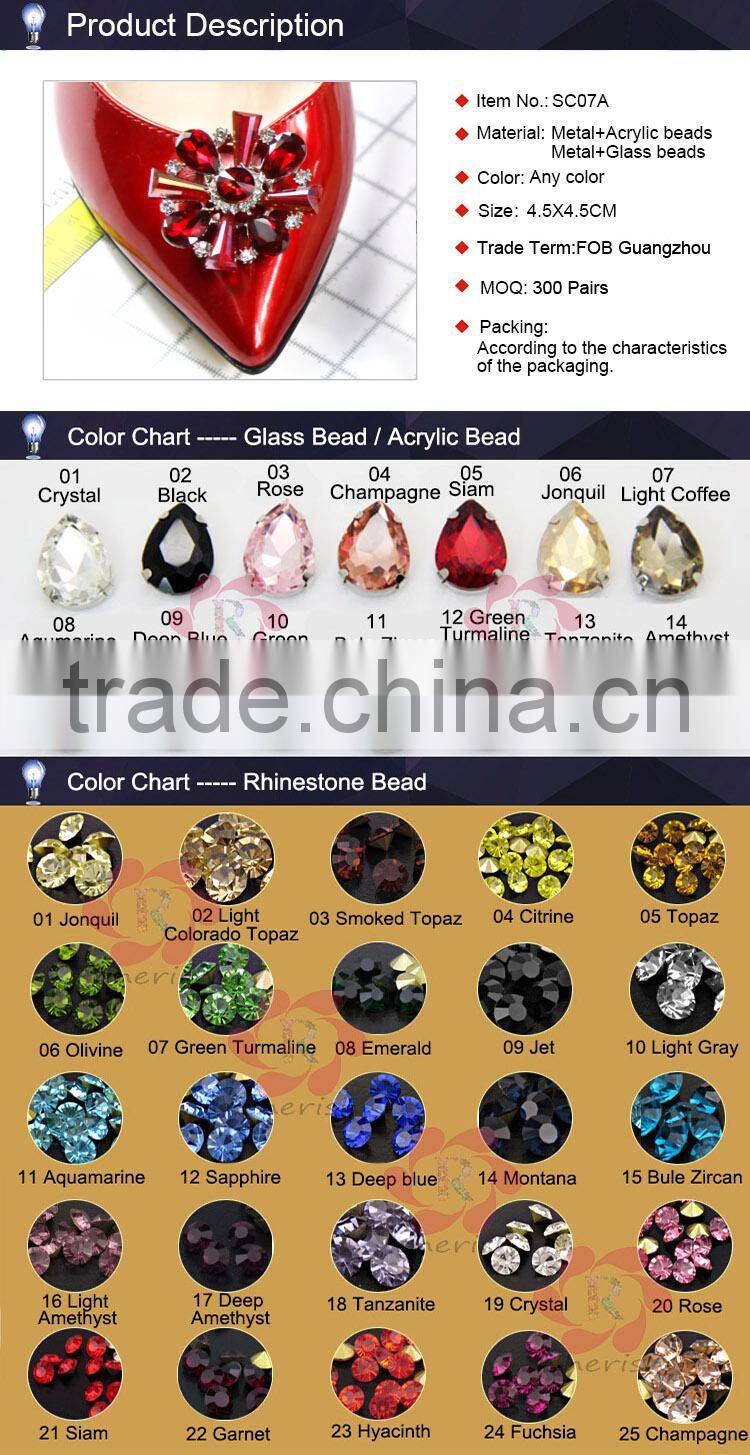 New fashion rhinestone shoes flower ornament & jewelry shoes accessories