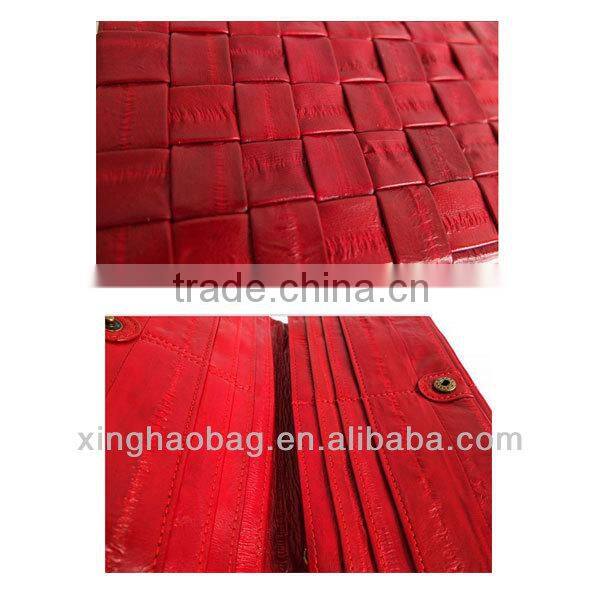 Noble crochet knitting wallet genuine eel skin wallet