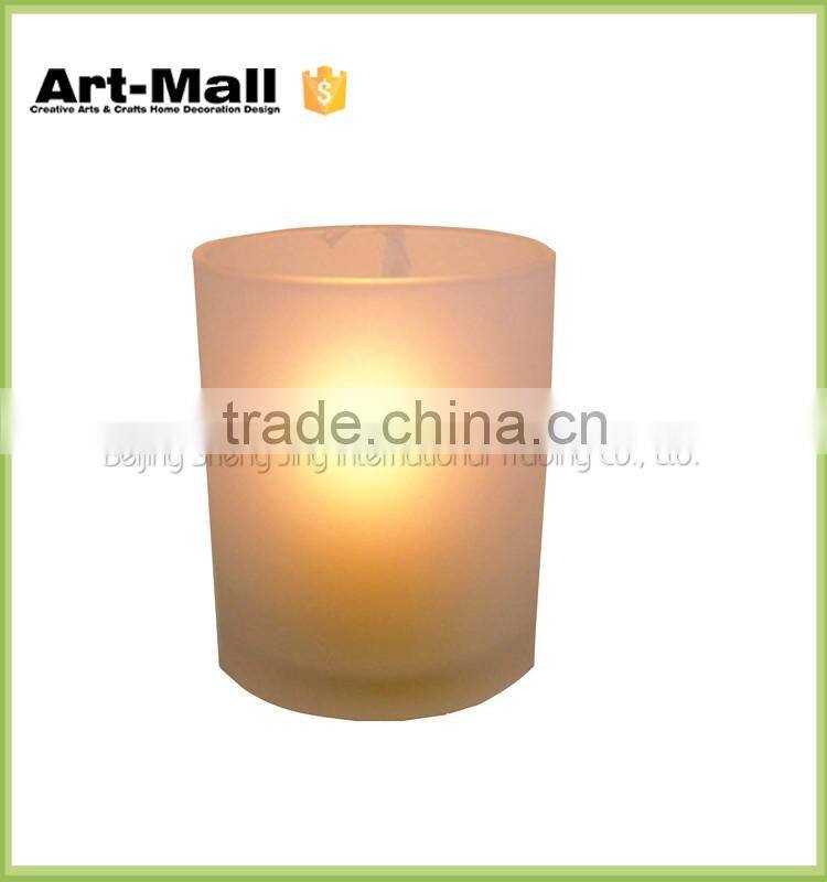 hot 2016 Xmas Gift matte white design vintage style candle holder glass material
