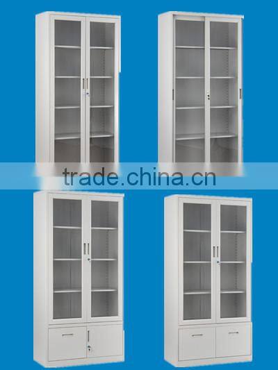 Glass door Metal modern public office bookcase