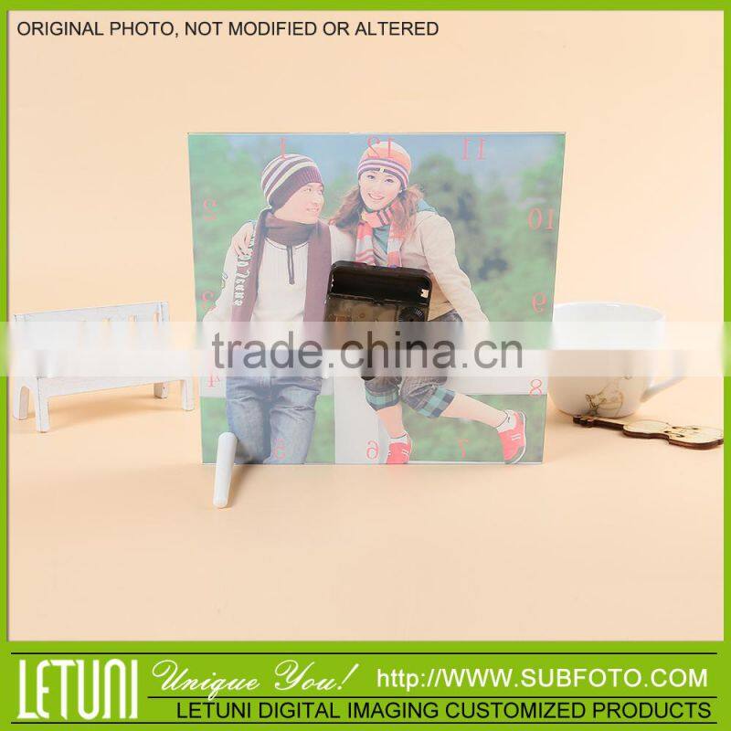photo glass gift clock