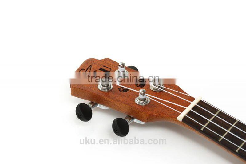 UKU wholesale 21" engraving lovely Soprano wooden ukulele with ukulele case bag