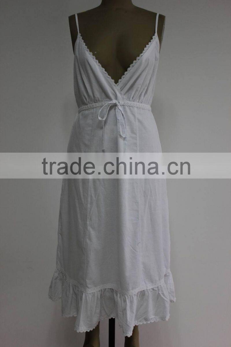 Ladies Sleeveless Cotton Stock Dress