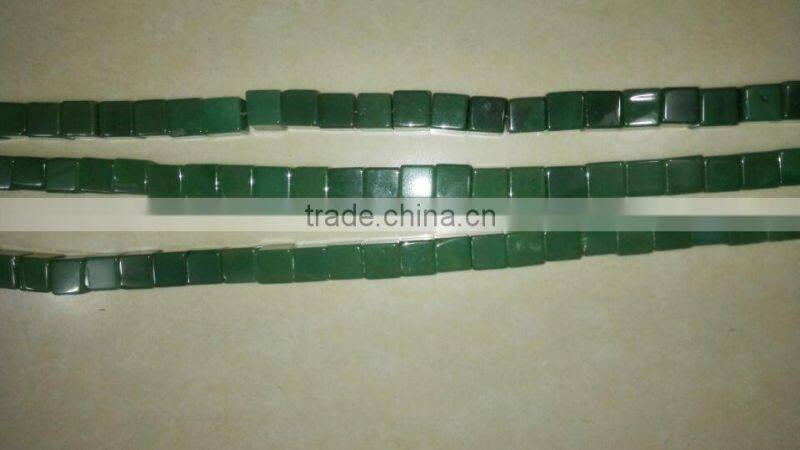 dalmatian gemstone cube beads