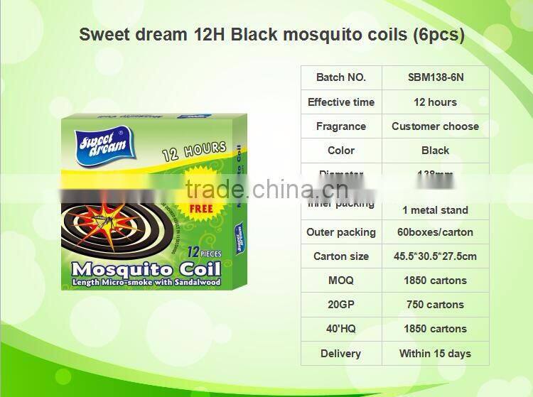 125mm 130mm 140mm Sweet Dream Repellent China , Mosquito Coil