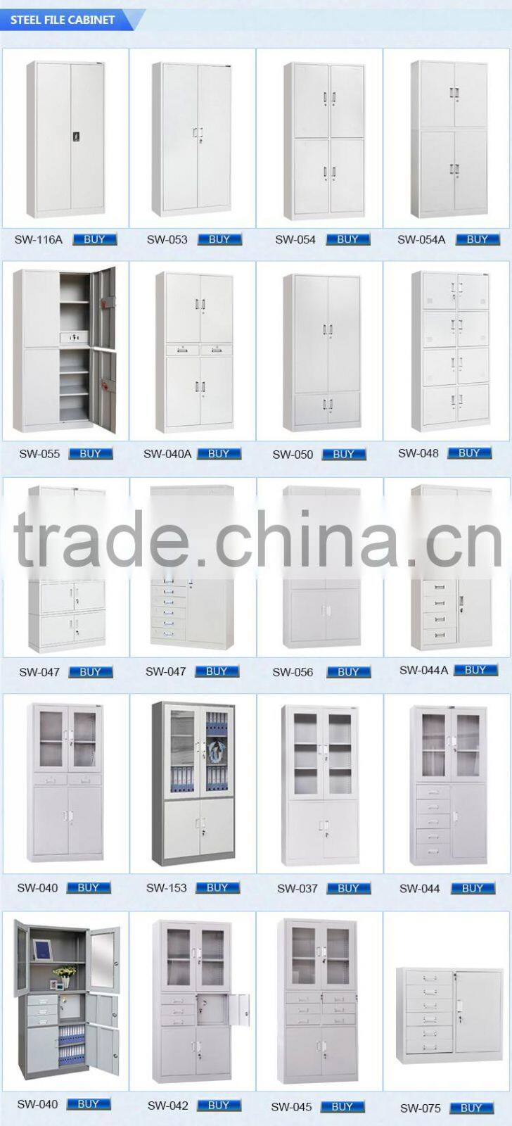China office manufacturer supply steel locker/filling cabinet/steel file cabinet