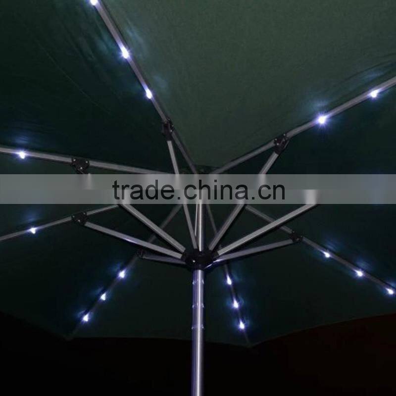 LED Umbrella Wind Resist Standard Size Solar Umbrella Patio Outdoor Solar LED Umbrella