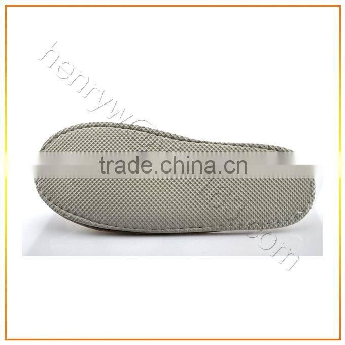High Quality Velve Fabric Slipper for Hotel, White Color and Washable
