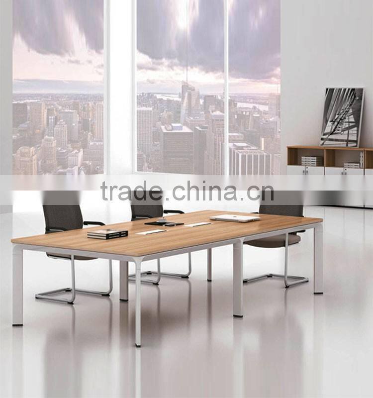 2016 UK Market Melamine Panel Aluminium Leg Conference Table