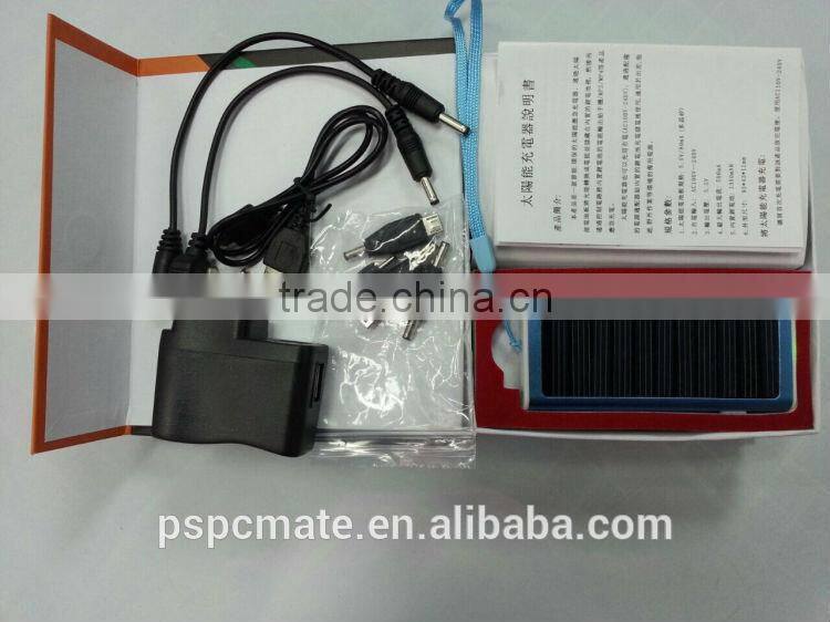 Black 1200mah Solar Battery Panel Charger For Smart Phone, Camera, MP3/MP4, PDA