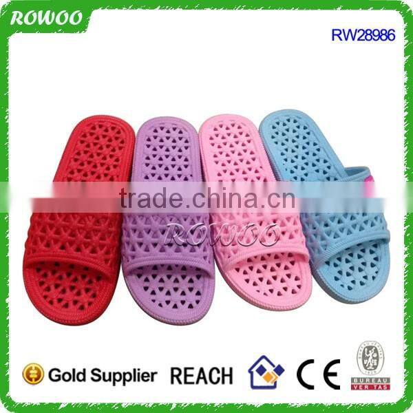Custom made slippers brand name, non slip shower slippers,latest ladies pvc slipper designs