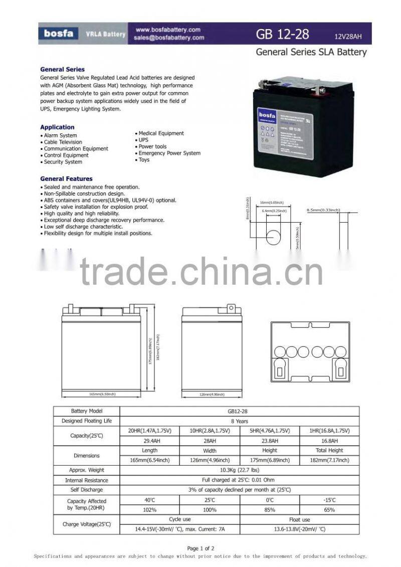 12v 28ah ups gel battery thick plate lead acid battery in turkey