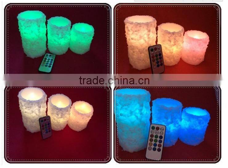 2016 color changing and cheap battery operated candles with timer