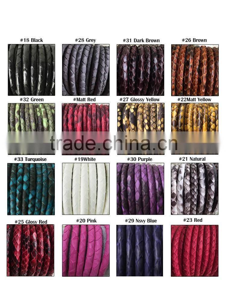 made in china wholesale latest fashion high end luxury styles popular python leather bracelet with skull