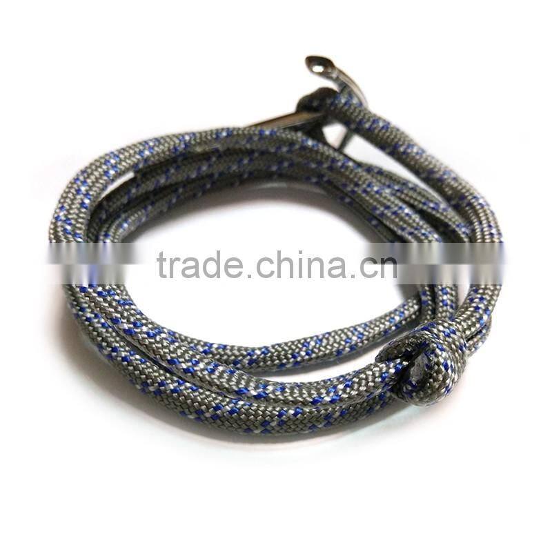 diamond bracelets with ring attached fashion bracelets 2015 anchor bracelet braided wax rope bracelet leather bracelet for men