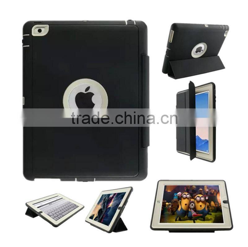 Premium quality PU leather sleep wake up function defender book cover case for iPad Pro 12.9 inch with foldable stand
