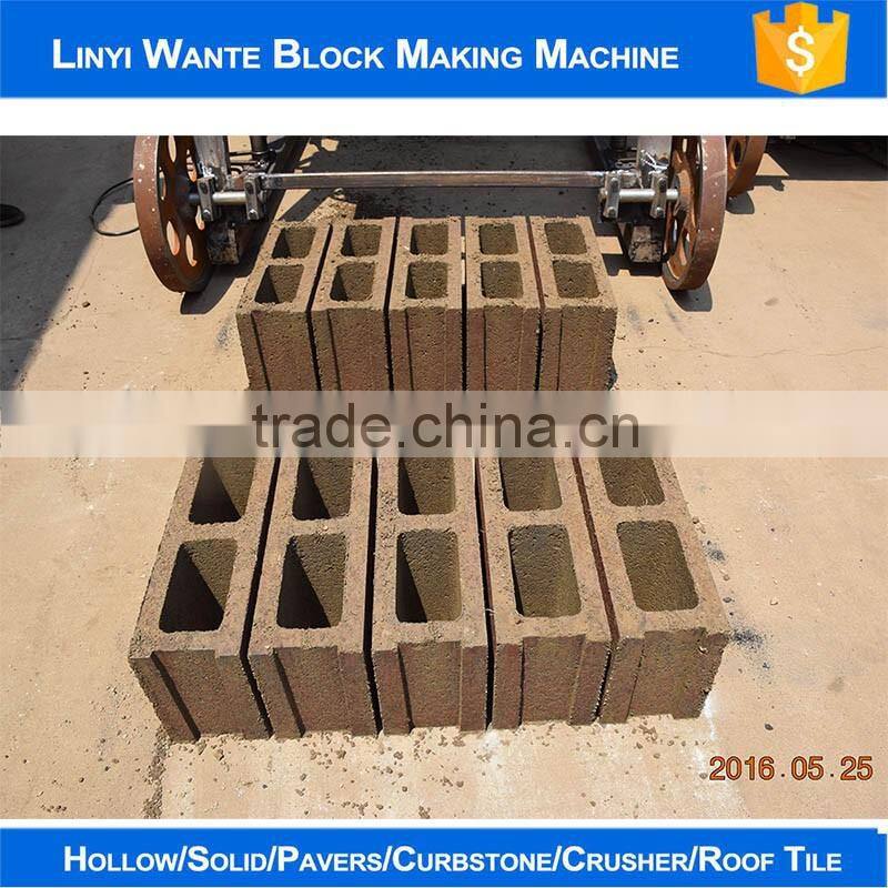WANTE MACHINERY QT40-3B egg laying small size cement hollow brick making machine