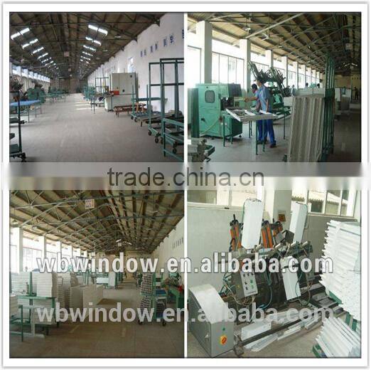 60mm series pvc sliding windows with grill design