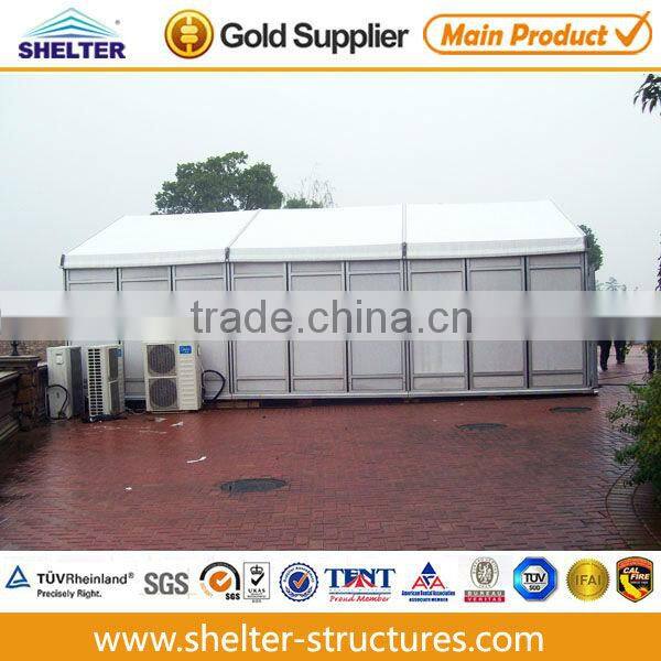 Aluminum alloy frame tent with glass wall