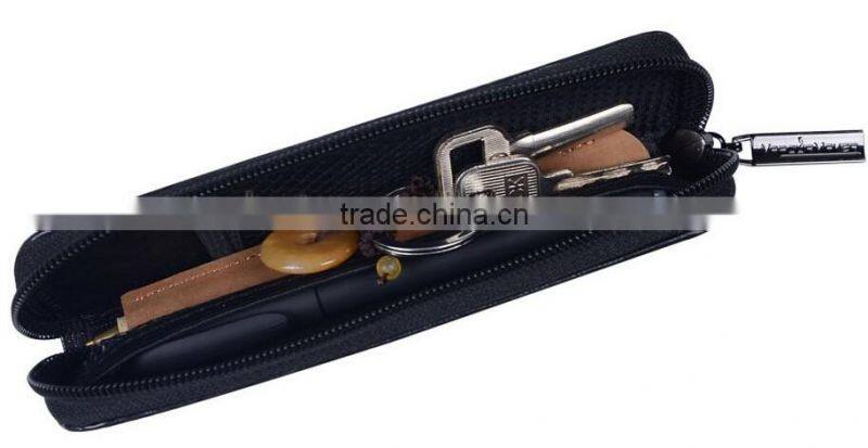 Custom Leather Pen Bag Case with Zipper