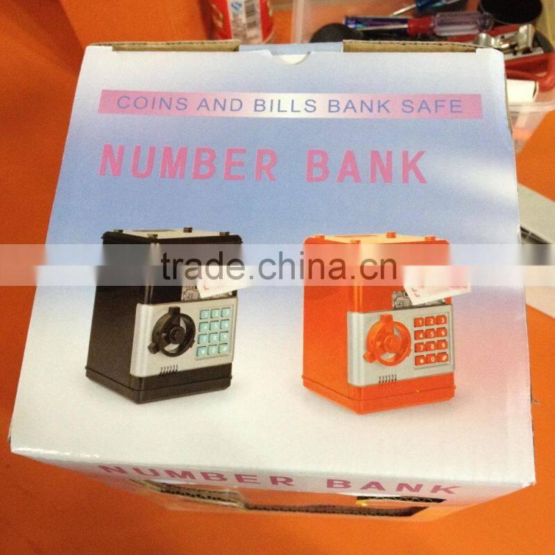 Hot sell Novelty Password Number Coin Bank Saving Money Cash Saving ATM Bank