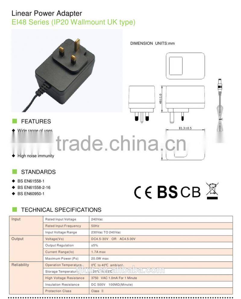 With 2-year product warranty CE, ROHS, TUV approved waterproof ac dc adaptor class 2 transformer