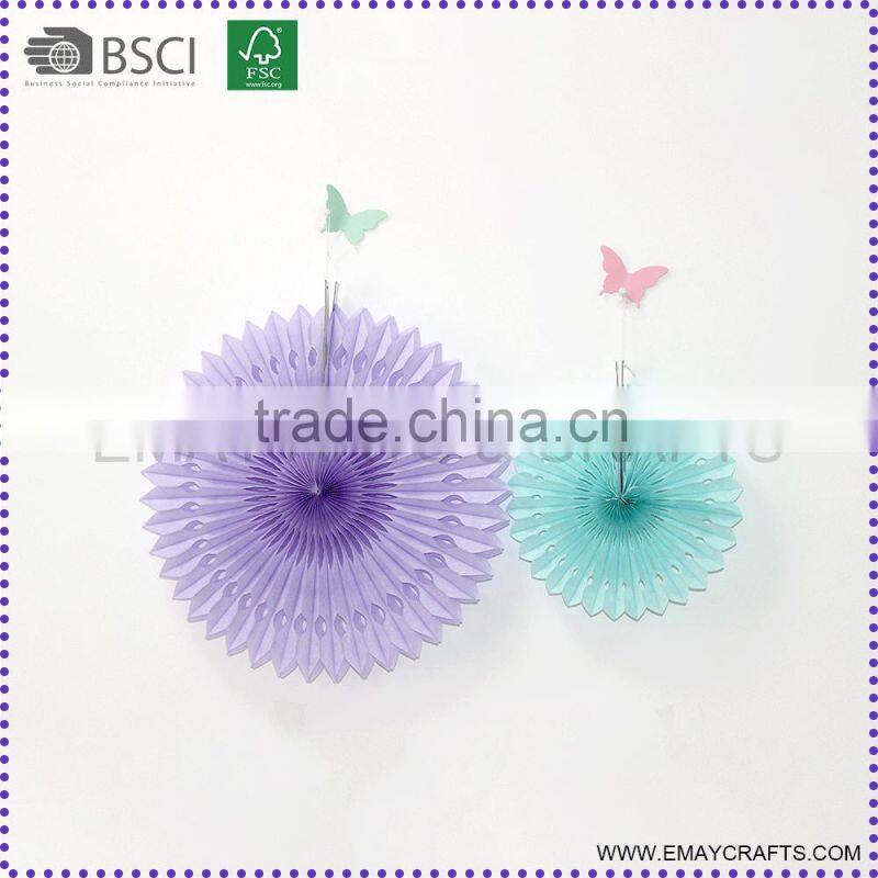 christmas gift die-cut paper fans home decor made in china