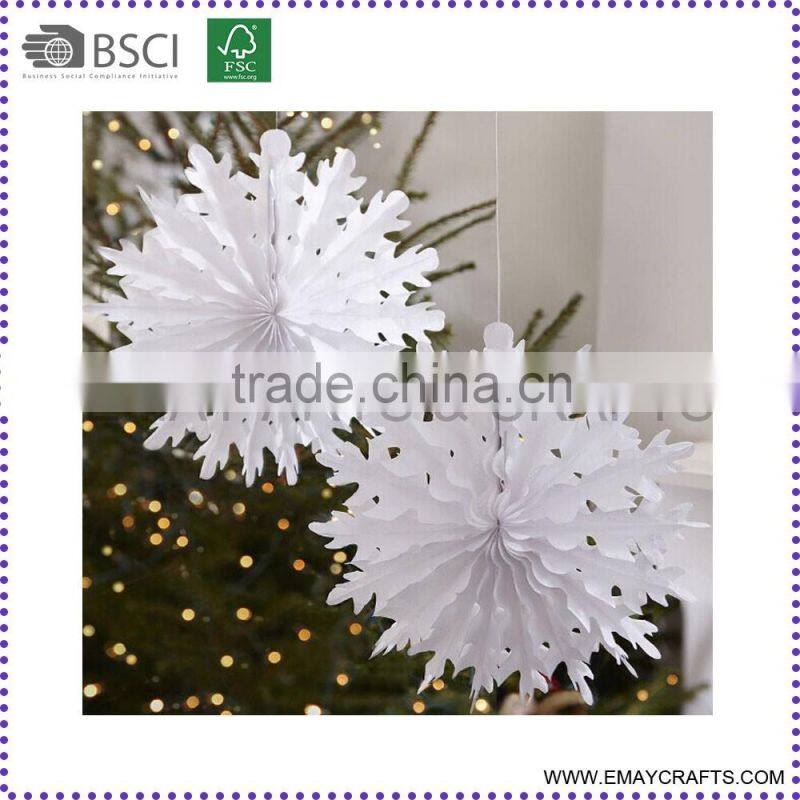 christmas gift die-cut paper fans home decor made in china