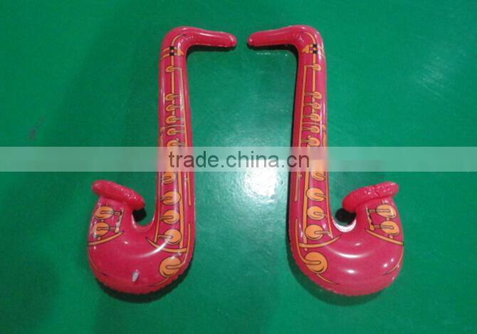 Pvc inflatable saxophone, music toy, musical instrument kids toy