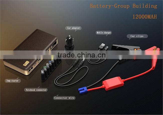 12000mah ROHS/CE/FCC certifications with best quality car power bank/ jump start for car